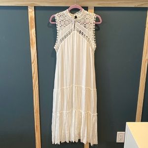 White bohemian dress